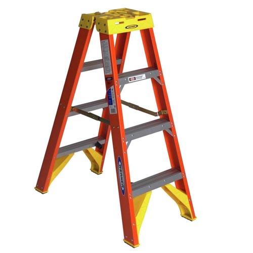 Werner T6204 Twin Step Fiberglass Ladder