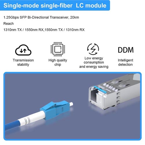 Zhpuostd 1.25Gbps SM LC Module SFP BiDi Transceiver - Image 5