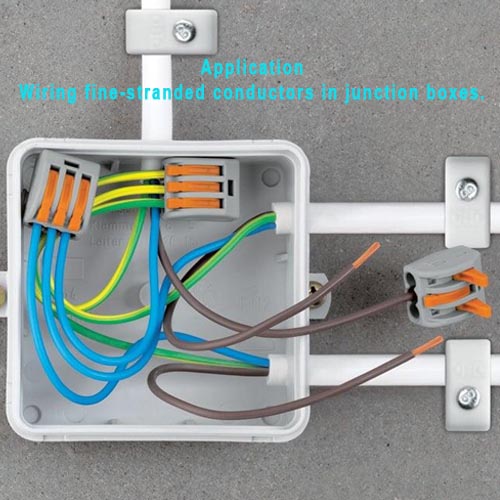 WAGO 222-412 2 Way Lever Operated Terminal Connector - Image 2