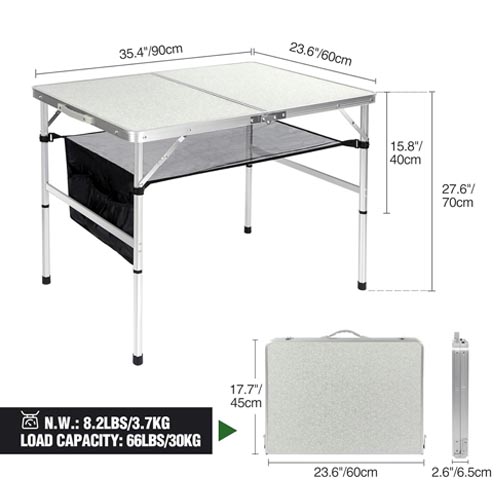 RedSwing Adjustable Height Folding Table 90 X 60 X 70 cm - Image 9