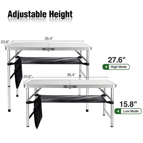 RedSwing Adjustable Height Folding Table 90 X 60 X 70 cm - Image 8