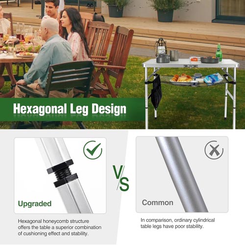 RedSwing Adjustable Height Folding Table 90 X 60 X 70 cm - Image 5