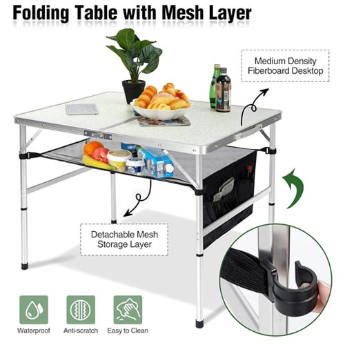 RedSwing Adjustable Height Folding Table 90 X 60 X 70 cm - Image 4