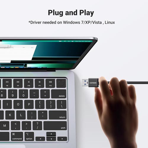 UGREEN 3-Port Super-Speed USB 3.0 Hub to RJ45 Ethernet - Image 4