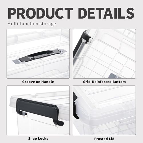 Cetomo 25Qt*3 Plastic Storage Bins, Storage Box - Image 6