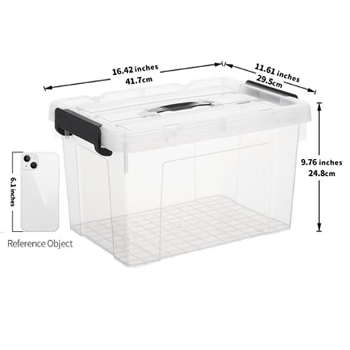 Cetomo 25Qt*3 Plastic Storage Bins, Storage Box - Image 5