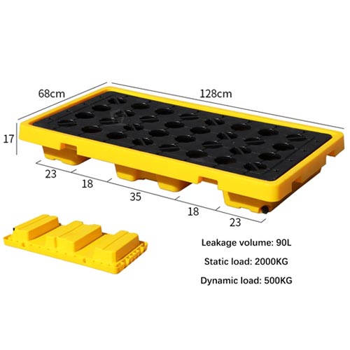 PracticalDeals Spill Containment PE Pallet 130x68x15CM - Image 4