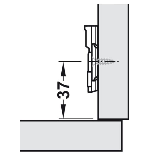 Hafele Cruciform Mounting Plate Metalla SM Combi - Image 5