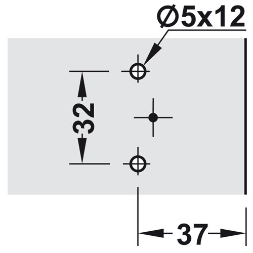 Hafele Cruciform Mounting Plate Metalla SM Combi - Image 4