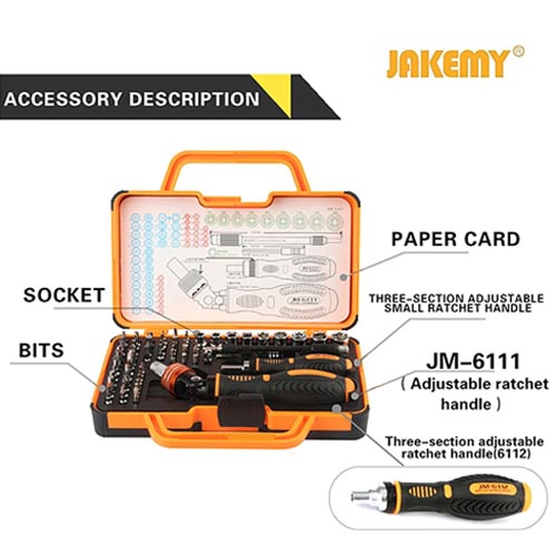 JAKEMY 69 in 1 Precision Ratchet Screwdriver Kit - Image 7