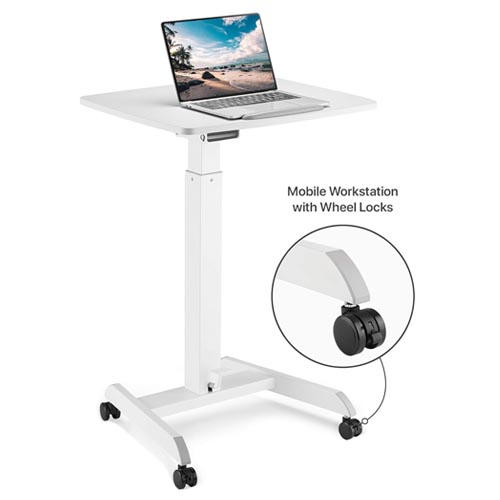 OCOMMO Mobile Podium - Pneumatic Standing Podium Desk - Image 6