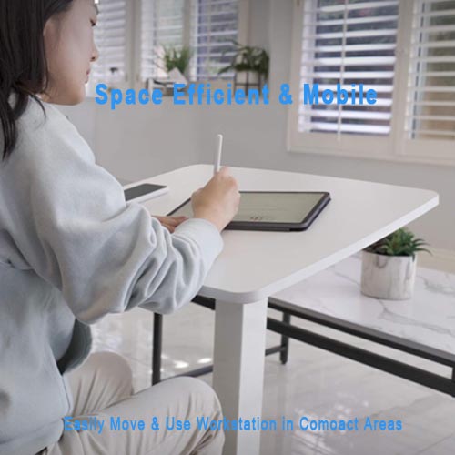 OCOMMO Mobile Podium - Pneumatic Standing Podium Desk - Image 3