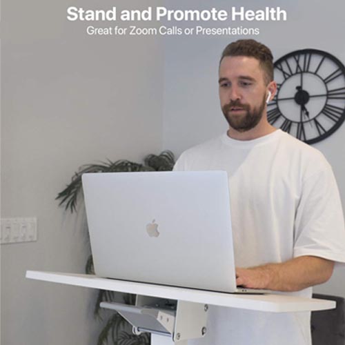 OCOMMO Mobile Podium - Pneumatic Standing Podium Desk - Image 2