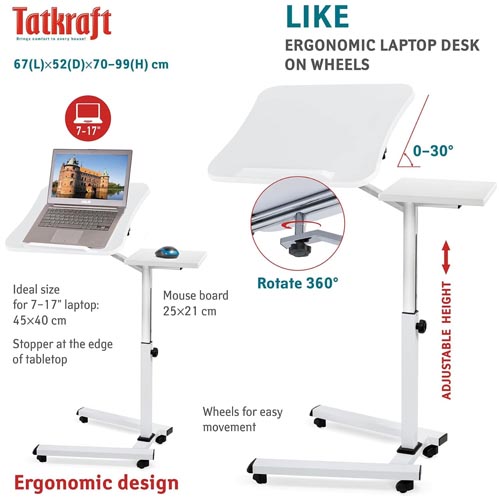 Tatkraft Like Portable Laptop Desk with Mouse Pad - Image 8