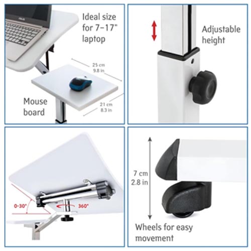 Tatkraft Like Portable Laptop Desk with Mouse Pad - Image 7