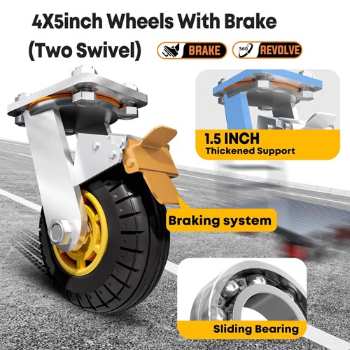 Lomive Heavy Duty Platform Trolley Capacity: 2000Lbs (907.19kgs) - Image 7