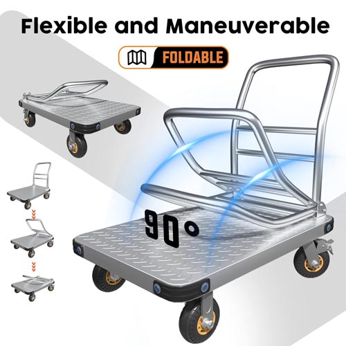 Lomive Heavy Duty Platform Trolley Capacity: 2000Lbs (907.19kgs) - Image 2