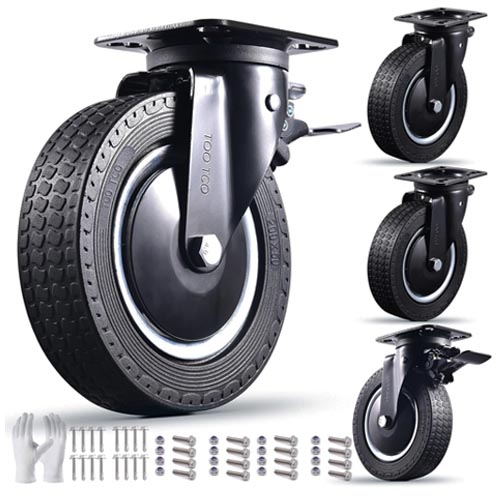 TOO TCO Heavy Duty 8 Inch Caster Wheels 3200 Lbs