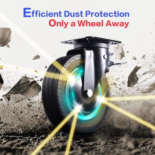 TOO TCO Heavy Duty 8 Inch Caster Wheels 3200 Lbs - Image 2