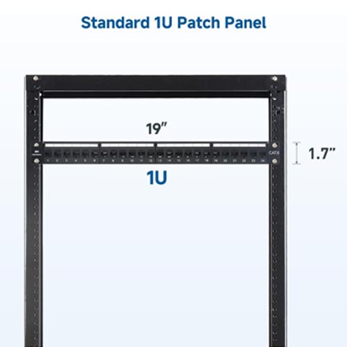 Cable Matters 1U 19-Inch 24-Port 10Gbps Cat6 Patch Panel - Image 4