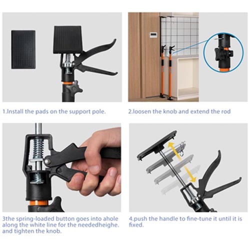 ACEBINTE 4PK Steel Telescopic 114” Support Pole - Image 7