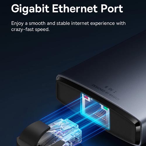 Baseus BS-OH099 Metal Gleam Series II 6-in-1 USB HUB - Image 5