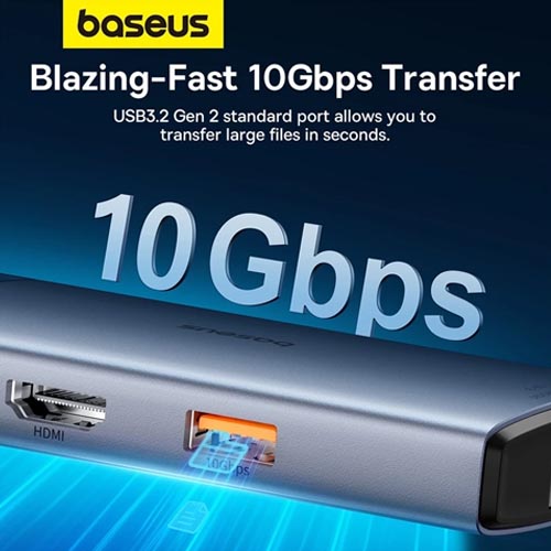 Baseus BS-OH099 Metal Gleam Series II 6-in-1 USB HUB - Image 14