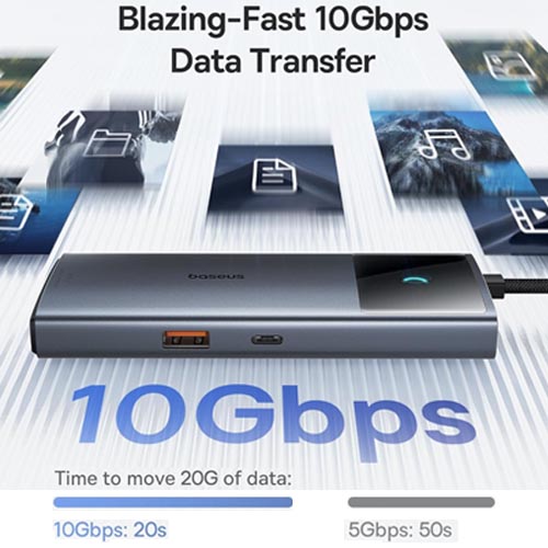 Baseus BS-OH099 Metal Gleam Series II 6-in-1 USB HUB - Image 13