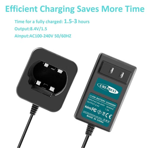 Creabest Charger for Dewalt 8.4V Li-ion Battery - Image 7