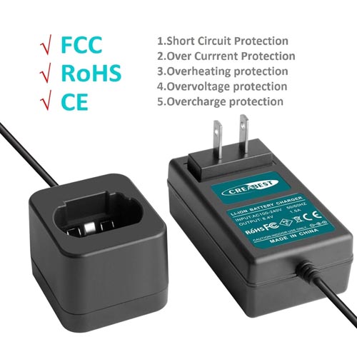 Creabest Charger for Dewalt 8.4V Li-ion Battery - Image 4