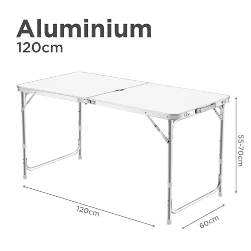 HD-Aluminium Bi Folding Table 120 x 60X 70 cm - Image 7