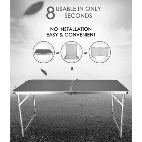 HD-Aluminium Bi Folding Table 120 x 60X 70 cm - Image 4