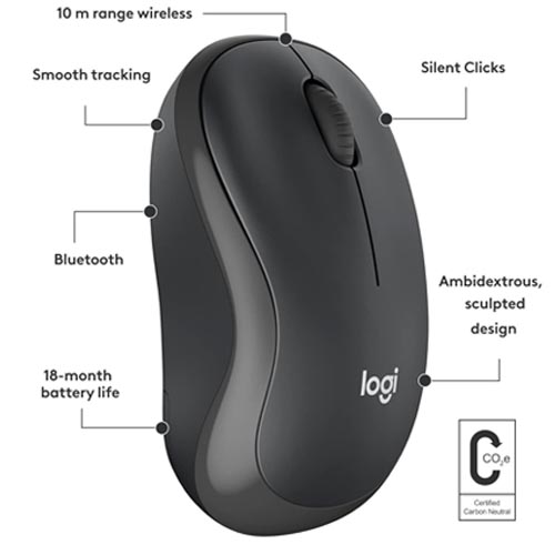 Logitech M240 Silent Bluetooth Mouse (Graphite) - Image 4