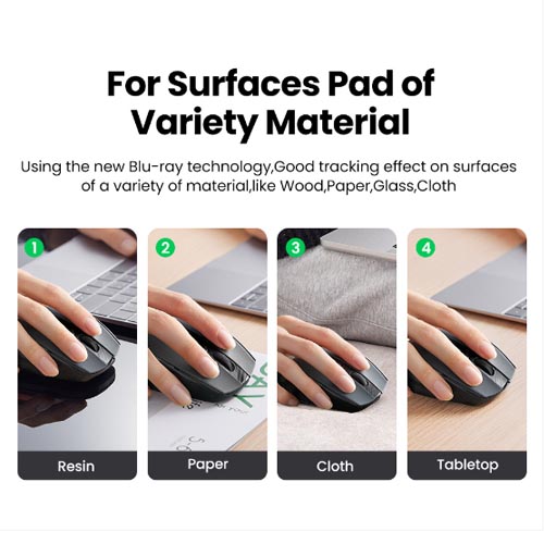 UGREEN MU006 Wireless Ambidextrous 4000DPI Mouse - Image 6