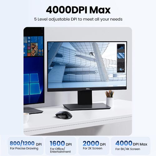 UGREEN MU006 Wireless Ambidextrous 4000DPI Mouse - Image 16