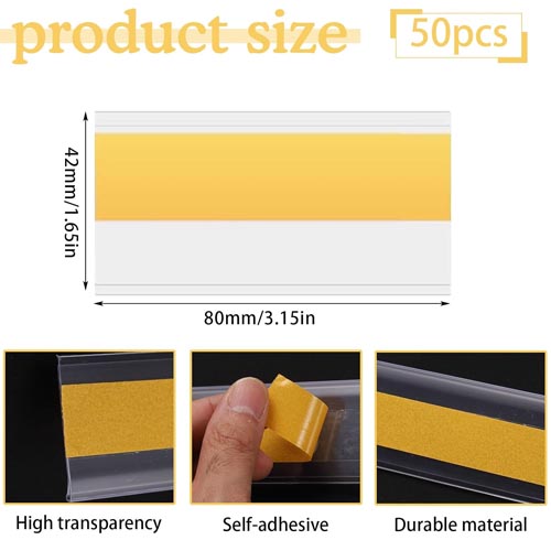 XoeLLe 8X4.2 cm Adhesive Shelf Labels x 50 - Image 7