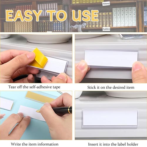 XoeLLe 8X4.2 cm Adhesive Shelf Labels x 50 - Image 6