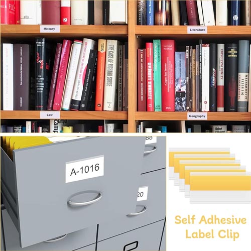 XoeLLe 8X4.2 cm Adhesive Shelf Labels x 50 - Image 5