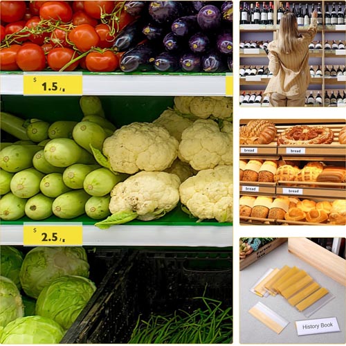 XoeLLe 8X4.2 cm Adhesive Shelf Labels x 50 - Image 3