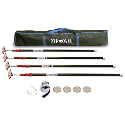 ZipWall ZP4 10' Spring-Loaded Poles for Dust Barriers