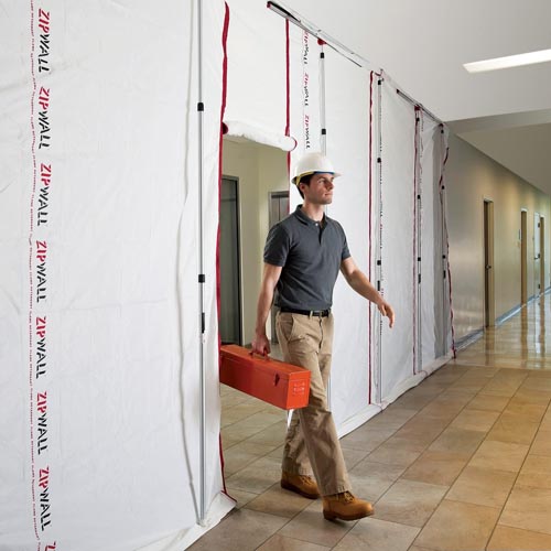 ZipWall ZipPole SLP4-PK3 12' Spring Loaded Poles - Image 5