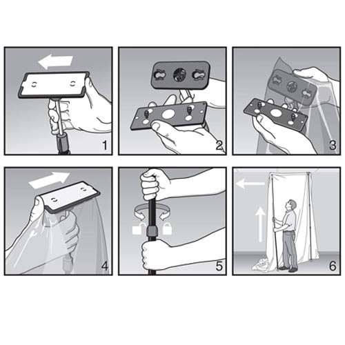 ZipWall ZipPole SLP4-PK3 12' Spring Loaded Poles - Image 4