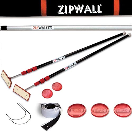 ZipWall ZipPole SLP4-PK3 12' Spring Loaded Poles - Image 2