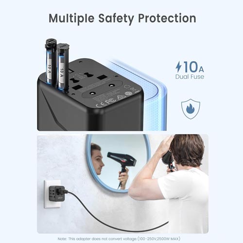 LENCENT PA048B-2U Universal Travel Adaptor Charger - Image 2