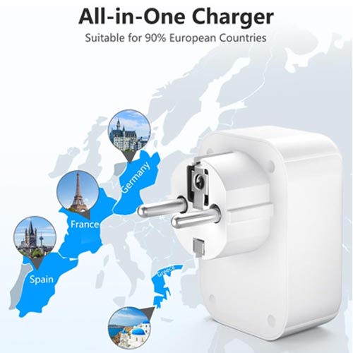 LENCENT PA011UKEU UK to EU Adapter + 3 USB Ports - Image 6