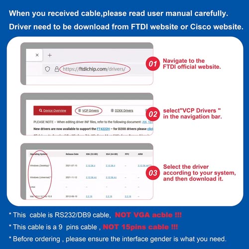 OIKWAN USB C to RS232 DB9 Serial Port Adapter Cable - Image 8