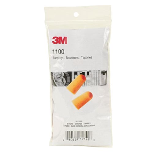 3M 1100 Series Foam Uncorded Earplugs Orange - Image 2