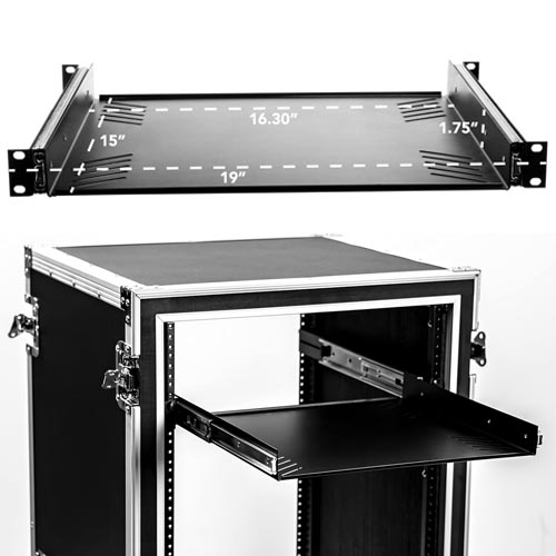 OSP RS1U-SLIDER Universal Flat 1 Space Sliding Shelf - Image 3