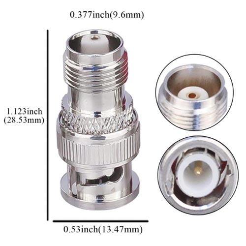 TUOLNK BNC Male to TNC Female RF Coaxial Connector - Image 3