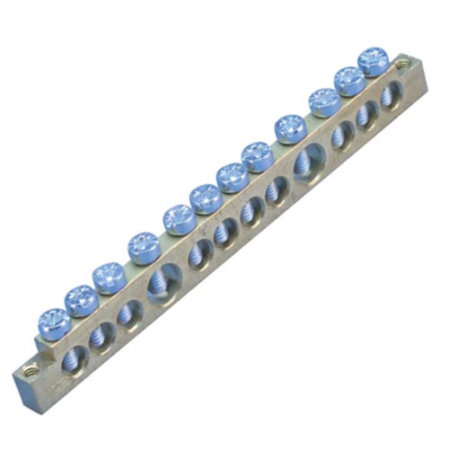 nVent EB12 Earthing & Neutral Busbar, Brass, 12 Connections